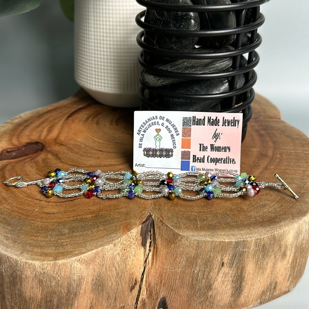 Hand made on Isla Mujeres Beaded Bracelet